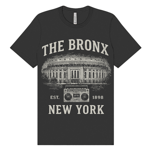 THE BRONX Vintage Dark Grey Tee - Five Boroughs Tribute Series (7 Sizes)