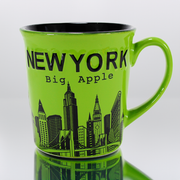16oz. Cityscape "Manhattan" Jumbo New York Mug (White, Red, Pink, Cyan, Mustard, Tan, Brown) | NYC Mug