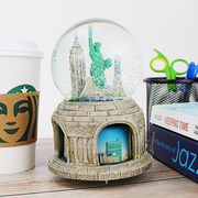 120MM Large Musical Rotating Snow Globe Manhattan-Skyline-Liberty | New York Gift