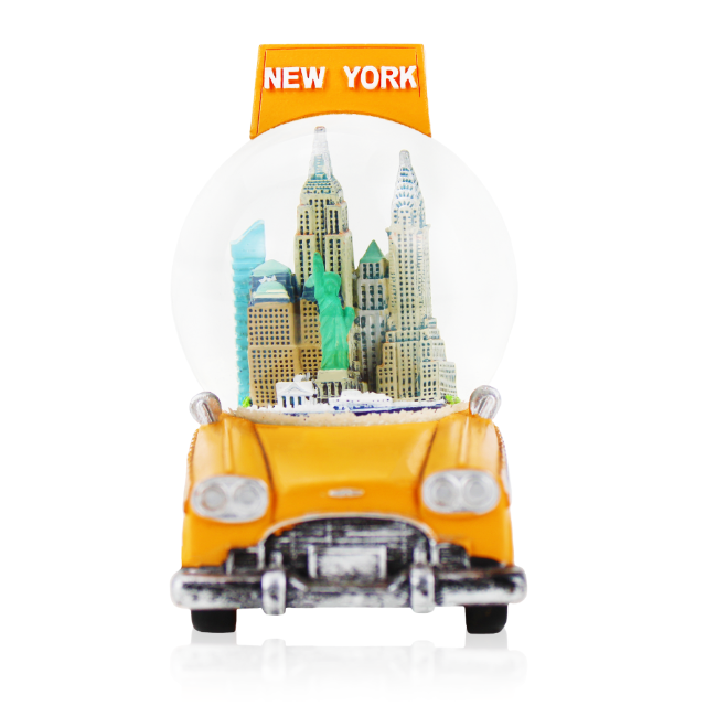 Yellow Cab Taxi "NEW YORK" Snow Globe (3 Sizes)