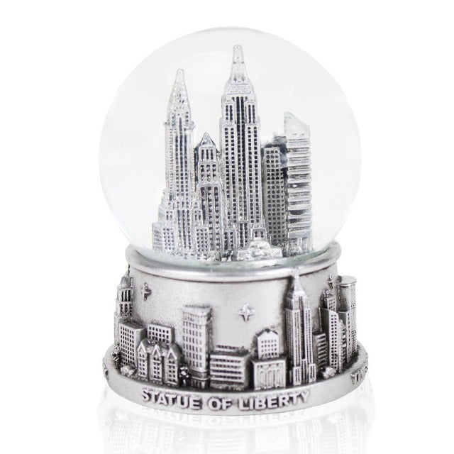 65MM Steel Skyline "NEW YORK City" Snow Globe | NYC Snow Globe | New York Souvenir