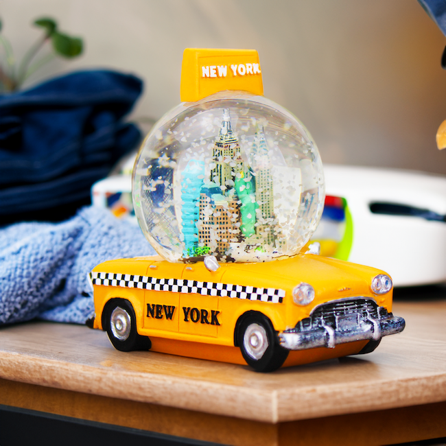 Yellow Cab Taxi "NEW YORK" Snow Globe (3 Sizes)
