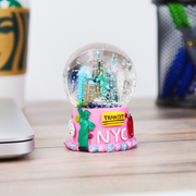 45MM Pink Cake "NYC" Big Apple Liberty Snow Globe | NYC Snow Globe | New York Gift