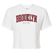 Ladies College Red Brooklyn Crop Top Shirt (2 Colors) | Brooklyn Shirt