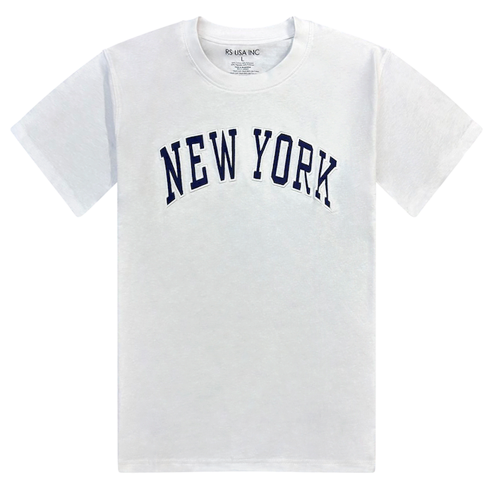 Embroidered Applique NEW YORK T Shirt (3 Colors)