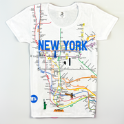 Ladies Licensed MTA T-Shirt | NYC Subway Map Shirt (2 Colors)
