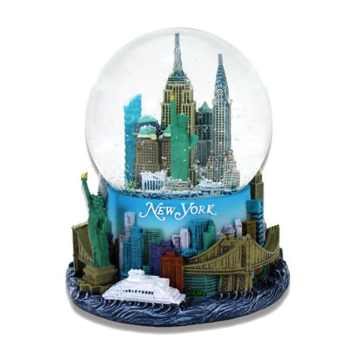 Musical Bridge-scape Manhattan "NEW YORK" Snow Globe | New York City Souvenir (3 Sizes)