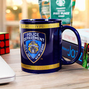 20oz. NYPD Mug Blue w/ Gold Trim (3 Sizes)