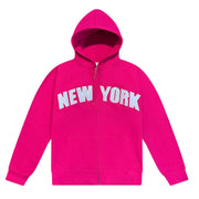 Embroidered Grayscale Zip-up New York Hoodie | NYC Hoodie (8 Colors)